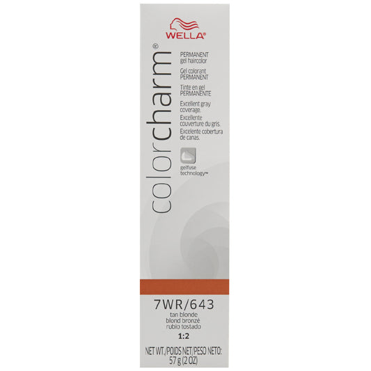 WELLA COLOR CHARM PERMANENT GEL HAIR COLOR - 7WR/643 TAN BLONDE Permanent Color WELLA for sacramento, california, barbers, hair stylist, cosmetologist, beauty industry