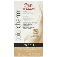 wella color charm permanent liquid hair color - 7n/711 medium blonde