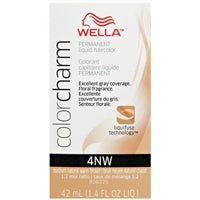 wella color charm permanent liquid hair color - 4nw medium natural warm brown