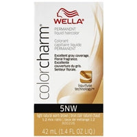 wella color charm permanent liquid hair color - 5nw light natural warm brown