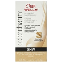 wella color charm permanent liquid hair color - 8nw light natural warm blonde