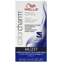 wella color charm permanent liquid hair color - 4a/237 medium ash brown