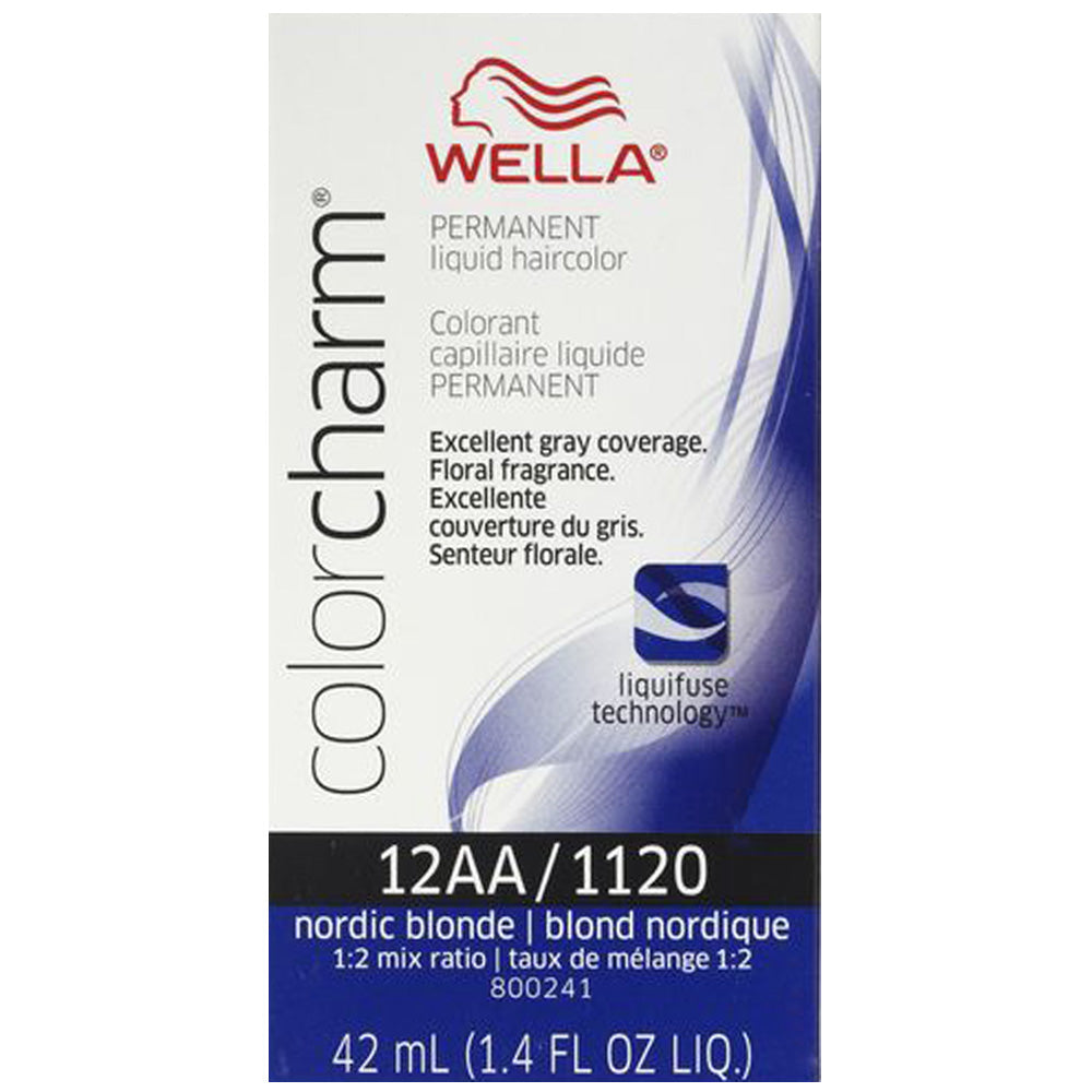 WELLA COLOR CHARM PERMANENT LIQUID HAIR COLOR - 12AA/1120 NORDIC BLONDE
