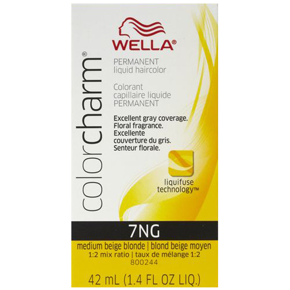 WELLA COLOR CHARM PERMANENT LIQUID HAIR COLOR - 7NG MEDIUM BEIGE BLONDE