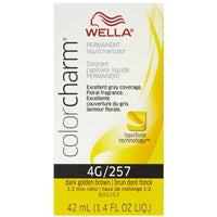 wella color charm permanent liquid hair color - 4g/257 dark golden brown