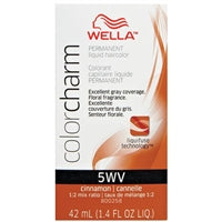 wella color charm permanent liquid hair color - 5wv cinnamon
