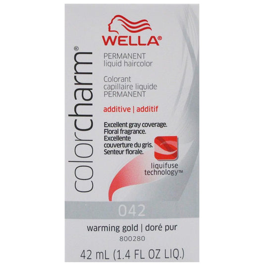 WELLA COLOR CHARM PERMANENT LIQUID HAIR COLOR - ADDITIVE 042 WARMING GOLD Permanent Color WELLA for sacramento, california, barbers, hair stylist, cosmetologist, beauty industry