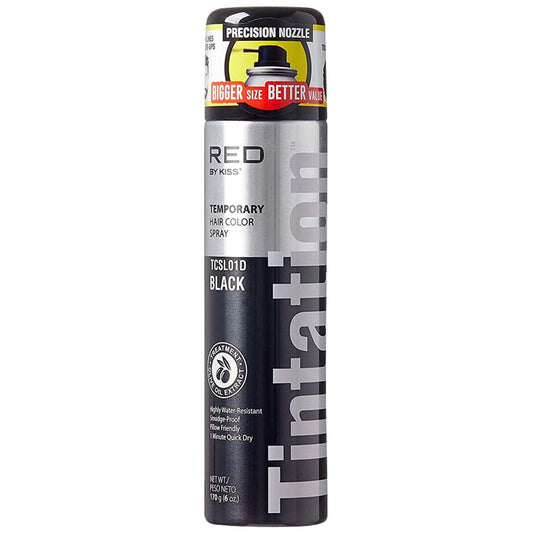 RED BY KISS TINTATION TEMPORARY HAIR COLOR SPRAY Black Temporary Color KISS for sacramento, california, barbers, hair stylist, cosmetologist, beauty industry