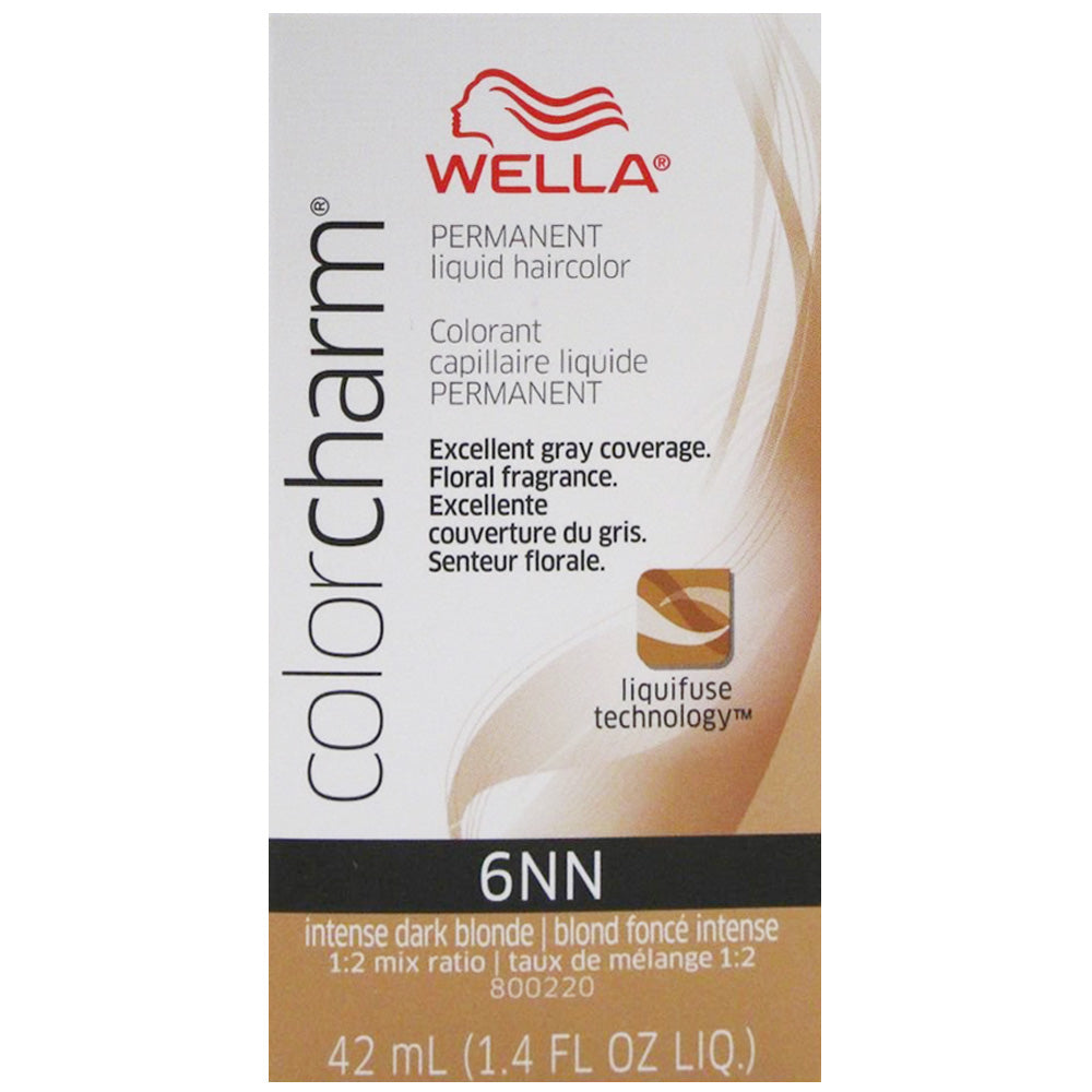 WELLA COLOR CHARM PERMANENT LIQUID HAIR COLOR - 6NN INTENSE DARK BLONDE