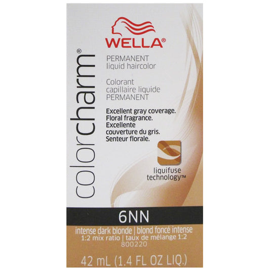 WELLA COLOR CHARM PERMANENT LIQUID HAIR COLOR - 6NN INTENSE DARK BLONDE Permanent Color WELLA for sacramento, california, barbers, hair stylist, cosmetologist, beauty industry