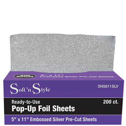 SOFT 'N STYLE 5" x 11" EMBOSSED POP-UP FOIL - 200 CT Color Foil SOFT N STYLE for sacramento, california, barbers, hair stylist, cosmetologist, beauty industry
