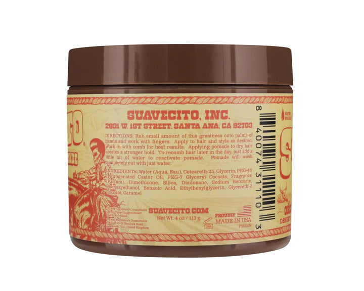 SUAVECITO DESERT CASHMERE ORIGINAL HOLD POMADE - 4 OZ