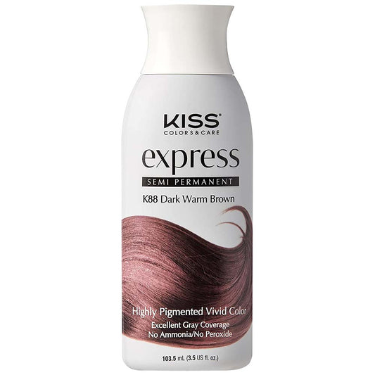 KISS EXPRESS SEMI PERMANENT HAIR COLOR - K88 DARK WARM BROWN