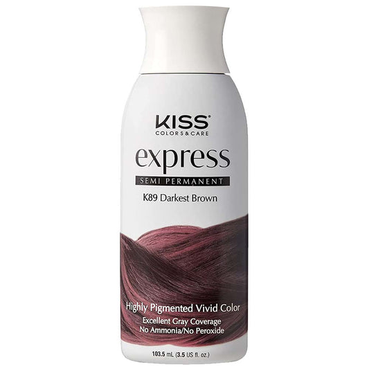 KISS EXPRESS SEMI PERMANENT HAIR COLOR - K89 DARKEST BROWN