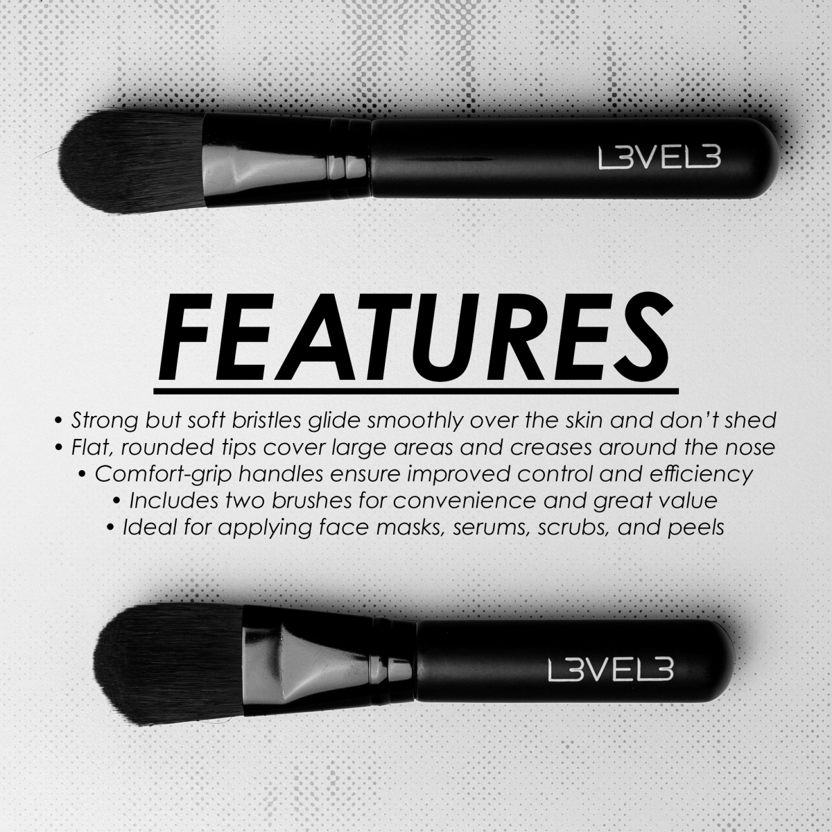 L3VEL3 FACIAL MASK BRUSH SET - 2 PC Applicator Stick L3VEL3 for sacramento, california, barbers, hair stylist, cosmetologist, beauty industry