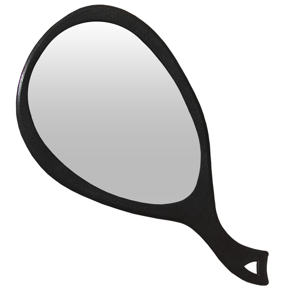 SOFT 'N STYLE PROFESSIONAL HAND-HELD MIRROR - BLACK Mirror SOFT N STYLE for sacramento, california, barbers, hair stylist, cosmetologist, beauty industry