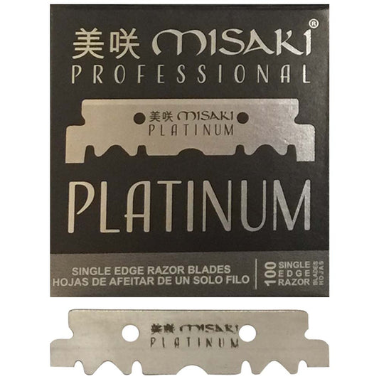 MISAKI PLATINUM SINGLE EDGE RAZOR BLADE - 100 PC