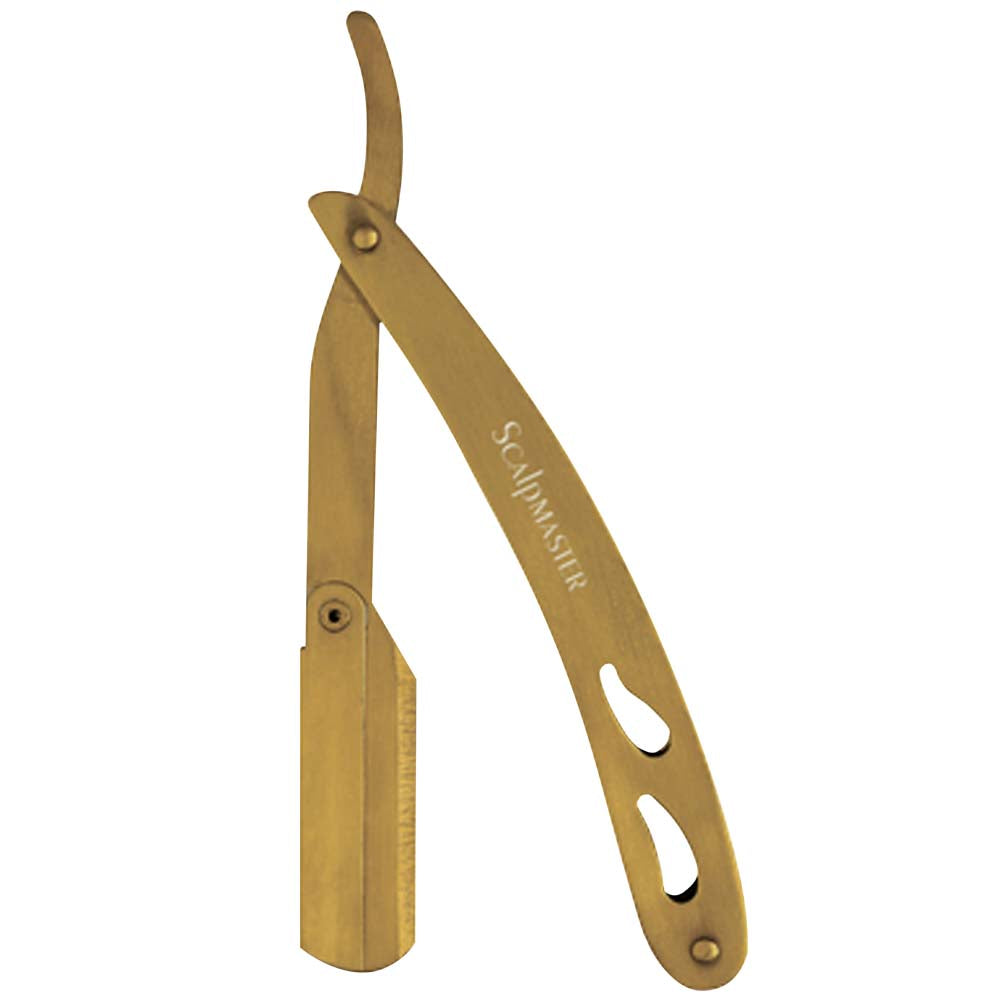 SCALPMASTER STRAIGHT RAZOR - GOLD