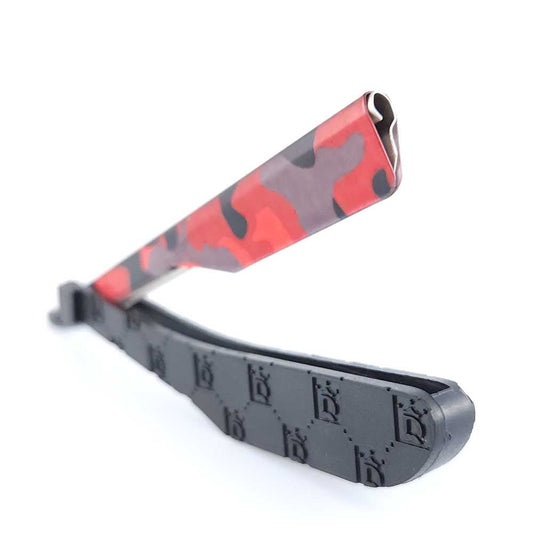 STYLECRAFT DELUXE LINE STRAIGHT EDGE RAZOR - CAMO RED Straight Razor STYLECRAFT for sacramento, california, barbers, hair stylist, cosmetologist, beauty industry