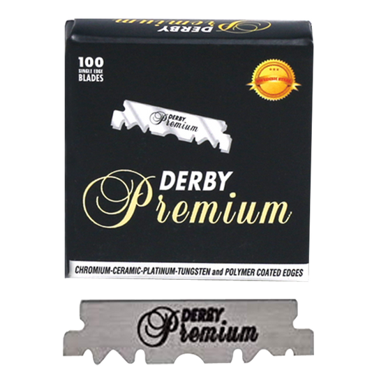 DERBY PREMIUM SINGLE EDGE RAZOR BLADES - 100 PC
