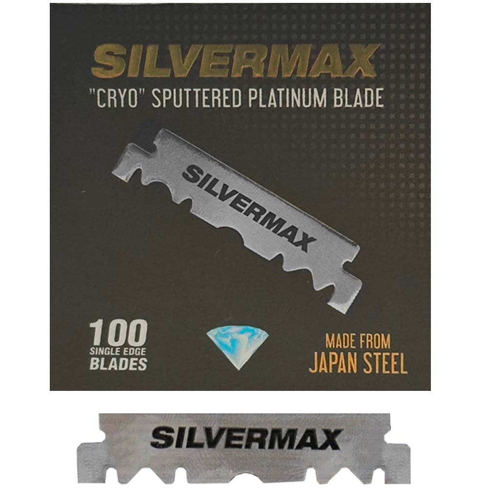 SILVERMAX SINGLE EDGE RAZOR BLADES - 100 PACK Razor Blade SILVERMAX for sacramento, california, barbers, hair stylist, cosmetologist, beauty industry
