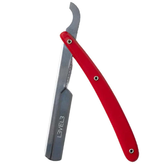 L3VEL3 TURKISH STRAIGHT RAZOR Red Straight Razor L3VEL3 for sacramento, california, barbers, hair stylist, cosmetologist, beauty industry