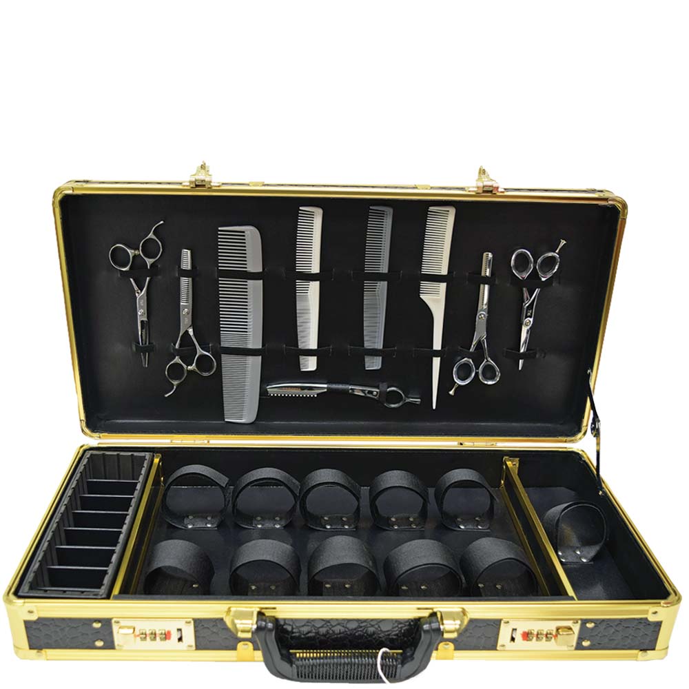 SCALPMASTER BARBER TOOL STORAGE CASE - GOLD