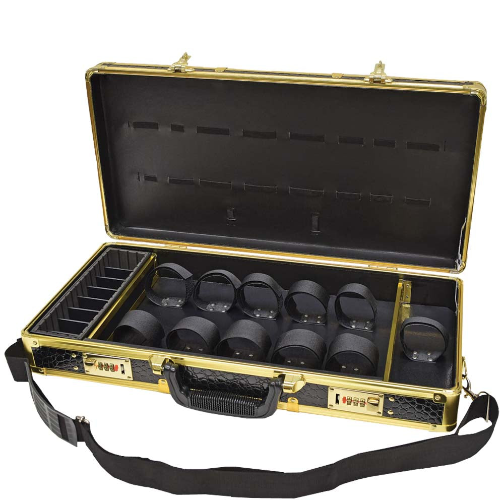 SCALPMASTER BARBER TOOL STORAGE CASE - GOLD