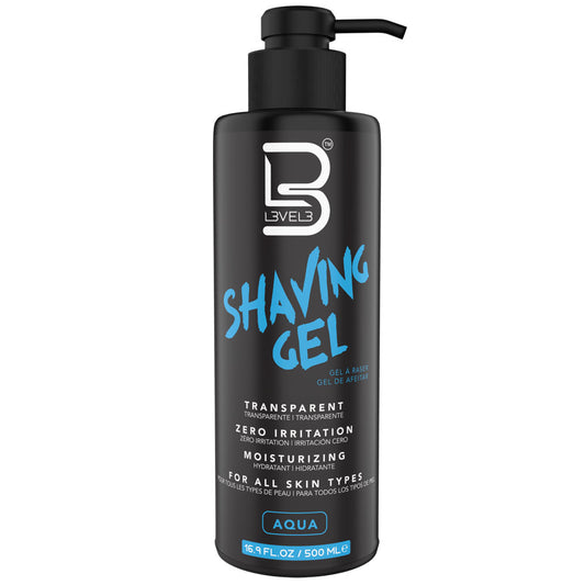 L3VEL3 SHAVING GEL - AQUA 16.9 OZ Shaving Gel L3VEL3 for sacramento, california, barbers, hair stylist, cosmetologist, beauty industry