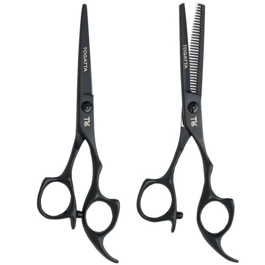 TK TOGATTA SHEAR & THINNER SET - 5 3/4" MATTE BLACK Shear Set TK TOGATTA for sacramento, california, barbers, hair stylist, cosmetologist, beauty industry