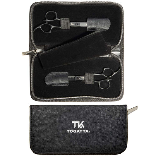 TK TOGATTA SHEAR & THINNER SET - 5 3/4" MATTE BLACK Shear Set TK TOGATTA for sacramento, california, barbers, hair stylist, cosmetologist, beauty industry