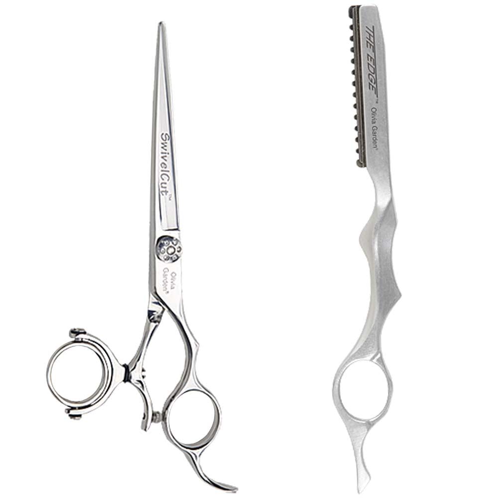 OLIVIA GARDEN SWIVELCUT 5.75" SHEAR & THE EDGE RAZOR Shear Set OLIVIA GARDEN for sacramento, california, barbers, hair stylist, cosmetologist, beauty industry