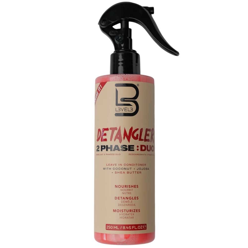 L3VEL DETANGLER 2 PHASE DUO SPRAY - 8.45 OZ Hair Spray L3VEL3 for sacramento, california, barbers, hair stylist, cosmetologist, beauty industry