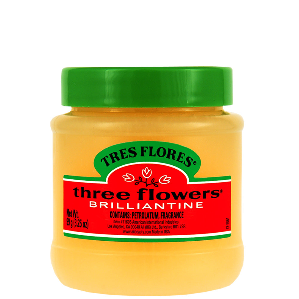 TRES FLORES BRILLIANTINE SOLID - 3.25 OZ Hair Wax TRES FLORES for sacramento, california, barbers, hair stylist, cosmetologist, beauty industry