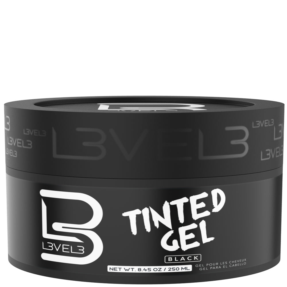 L3VEL3 TINTED HAIR GEL - BLACK 8.45 OZ