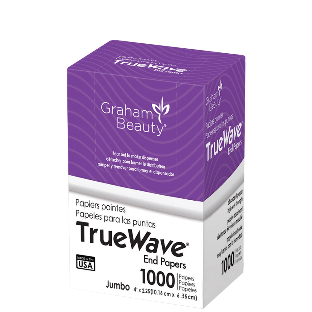 GRAHAM BEAUTY TRUE WAVE END PAPERS - JUMBO 1000 SHEETS