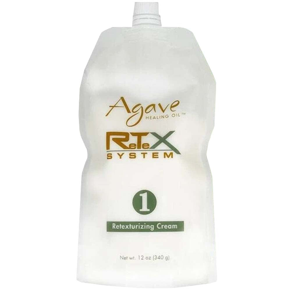 AGAVE RETEX SYSTEM PERMANENT STRAIGHTENER #1 RETEXTURIZING CREAM - 12 OZ Chemical Straighener AGAVE