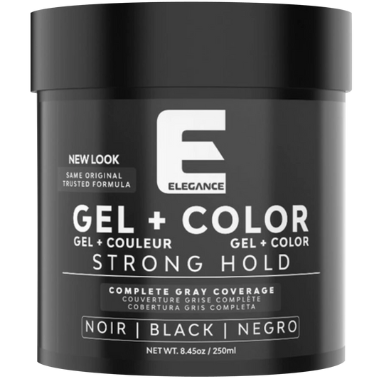 ELEGANCE GEL + COLOR STRONG HOLD - BLACK 8.45 OZ
