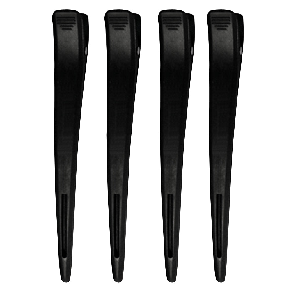 SOFT 'N STYLE HEAT RESISTANT CARBON CLIPS - 4 PC