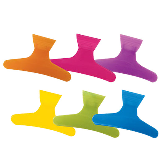 SOFT 'N STYLE 3-1/4" WIDE NEON BUTTERFLY CLAMPS - 36 PC Hair Clip SOFT N STYLE for sacramento, california, barbers, hair stylist, cosmetologist, beauty industry