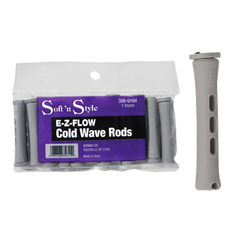 SOFT 'N STYLE E-Z-FLOW COLD WAVE RODS - SHORT GRAY Hair Rod SOFT N STYLE for sacramento, california, barbers, hair stylist, cosmetologist, beauty industry