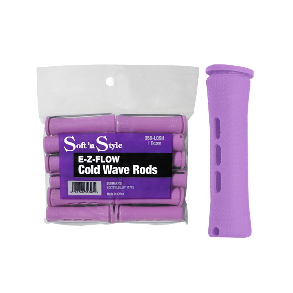SOFT 'N STYLE E-Z-FLOW COLD WAVE RODS - SHORT LILAC Hair Rod SOFT N STYLE for sacramento, california, barbers, hair stylist, cosmetologist, beauty industry
