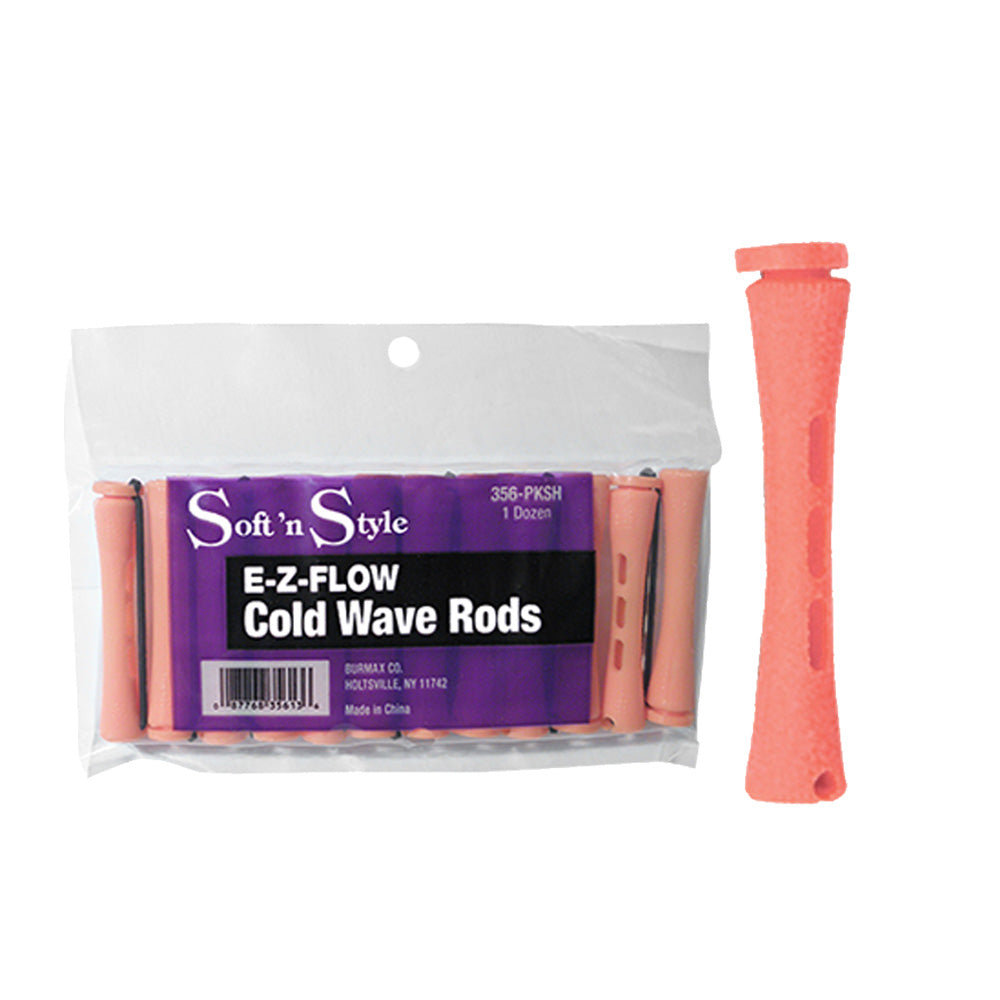 SOFT 'N STYLE E-Z-FLOW COLD WAVE RODS - SHORT PINK Hair Rod SOFT N STYLE for sacramento, california, barbers, hair stylist, cosmetologist, beauty industry