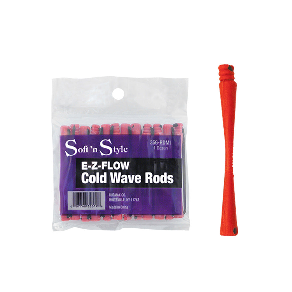 SOFT 'N STYLE E-Z-FLOW COLD WAVE RODS - MINI RED Hair Rod SOFT N STYLE for sacramento, california, barbers, hair stylist, cosmetologist, beauty industry