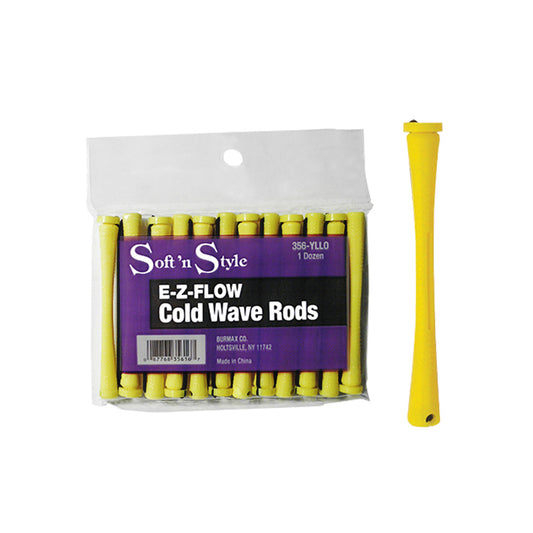 SOFT 'N STYLE E-Z-FLOW COLD WAVE RODS - LONG YELLOW