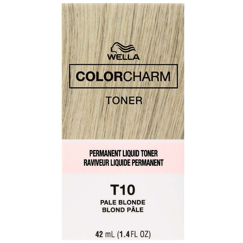 WELLA COLOR CHARM PERMANENT LIQUID HAIR COLOR - TONER T10 PALE BLONDE Permanent Color WELLA for sacramento, california, barbers, hair stylist, cosmetologist, beauty industry