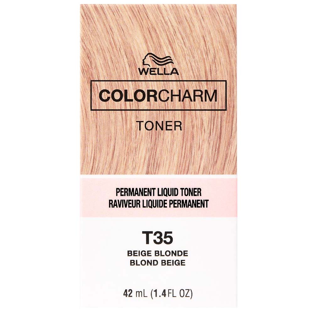 WELLA COLOR CHARM PERMANENT LIQUID HAIR COLOR - TONER T35 BEIGE BLONDE Permanent Color WELLA for sacramento, california, barbers, hair stylist, cosmetologist, beauty industry
