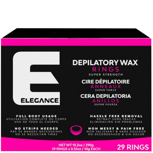 Elegance Depilatory Wax Rings Super Strength - 29 pc