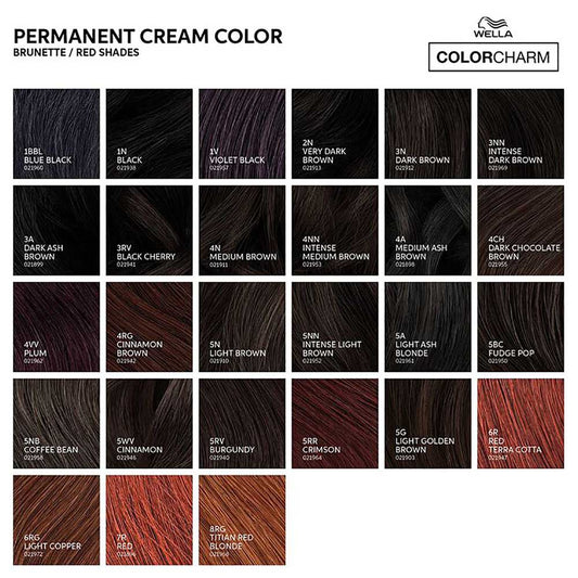 WELLA COLOR CHARM PERMANENT CREAM HAIR COLOR Permanent Color WELLA for sacramento, california, barbers, hair stylist, cosmetologist, beauty industry