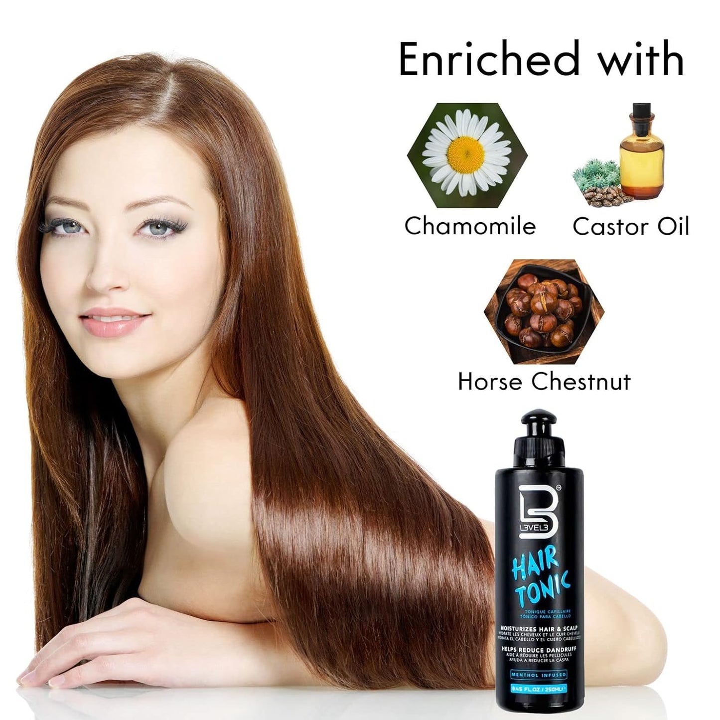 L3VEL3 HAIR TONIC - METHOL INFUSED 8.45 OZ